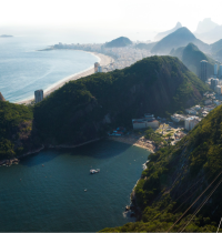 Rio de Janeiro city skyline view from Sugarloaf mountain, Brazil